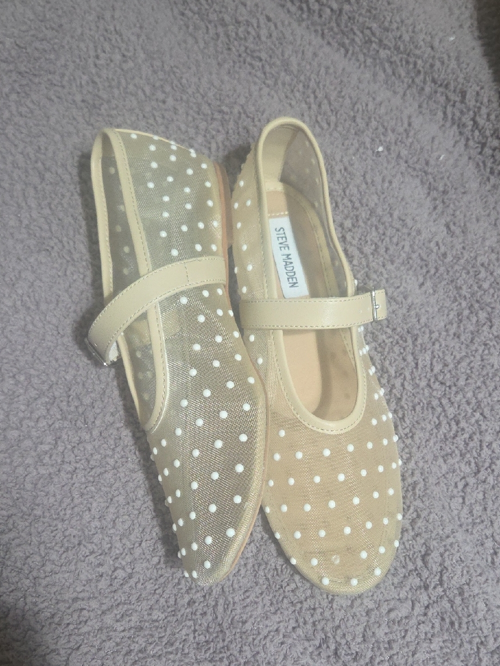 Steve Madden Dreaming Ivory Flats